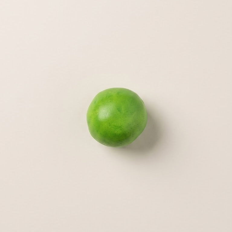 Mini Green Apple Slushy Squishy with a soft fine-sand texture, bright green apple color, low stickiness, and portable 3 cm size.